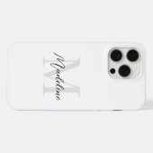 Minimalistisch-White-Script-Kalligraphie iPhone Hülle (Rückseite (Horizontal))
