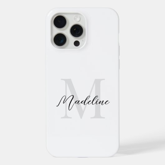Minimalistisch-White-Script-Kalligraphie iPhone Hülle (Rückseite)