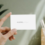 Minimalistisch White Simple Beruflich Visitenkarte<br><div class="desc">Minimalistische White Simple Beruflich Business Card</div>