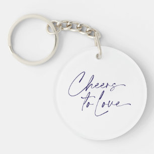 Minimalistisch White Wedding Schlüsselanhänger Gef