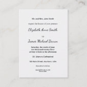 Minimalistisch-White-Willkommensvorlage Begleitkarte (Vorderseite)