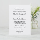 Minimalistisch-White-Willkommensvorlage Save The Date (Stehend Vorderseite)