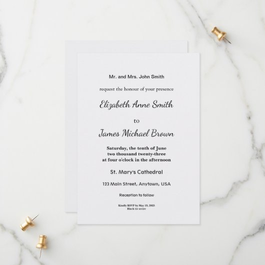 Minimalistisch-White-Willkommensvorlage Save The Date (Vorderseite/Rückseite Beispiel)