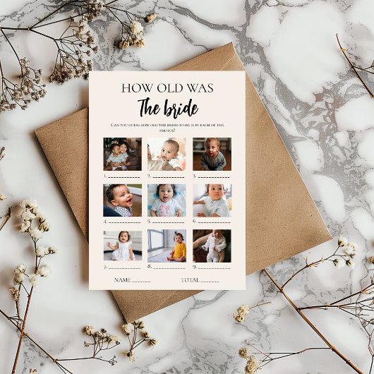 Minimalistisch, wie alt die Bridge-Brautparty-Kart Einladung