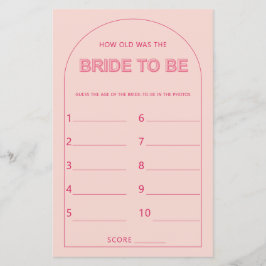 Minimalistisch Wie alt war das Brautduschenspiel