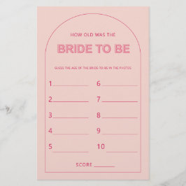 Minimalistisch Wie alt war das Brautduschenspiel Flyer