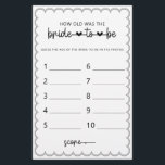 Minimalistisch Wie alt war der Flyer des Brautdusc<br><div class="desc">Dieser niedlich minimalistische, wie alt die Braut war, um Brautparty zu werden, wurde für die Scalloped Border Collection konzipiert und zeichnet sich durch ein klassisches Design mit einer einzigartigen Drehung aus - die geschmolzene Grenze ist eine Art von Art und wird diesem Spiel sicherlich ein kleines Retro-Gefühl verleihen. Wenn Sie...</div>