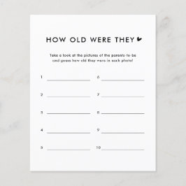 Minimalistisch wie alt waren sie Baby Duschspiel