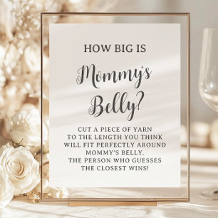 Minimalistisch, wie groß das Bauchspiel von Mommy