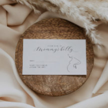 Minimalistisch, wie groß Mama's Bauchzettel ist