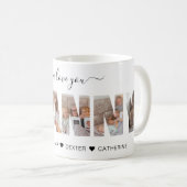 Minimalistisch Wir Liebe Sie GRANNY Foto Collage Kaffeetasse (VorderseiteRechts)