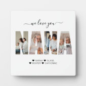 Minimalistisch Wir Liebe Sie NANA FotoCollage Fotoplatte (Vorderseite)