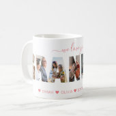Minimalistisch Wir Liebe Sie Oma FotoCollage Rosa Kaffeetasse (Vorderseite Links)