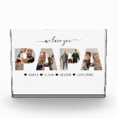 Minimalistisch Wir Liebe Sie PAPA Foto Collage Pla (Vorderseite)
