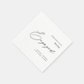 Minimalistisch Wir sind eine Verlobte Vertragspart Serviette (Ecke)