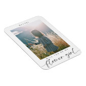 Minimalistisch wirst du mein Blumenmädchen Foto Ch Magnet (Rechte Seite)