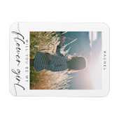 Minimalistisch wirst du mein Blumenmädchen Foto Ch Magnet (Horizontal)