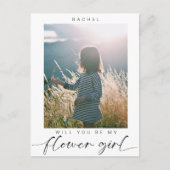 Minimalistisch wirst du mein Blumenmädchen Foto Ch Postkarte (Vorderseite)