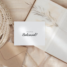 Minimalistisch wirst du meine Brautjungfrau sein