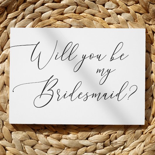 Minimalistisch wirst du meine Bridesmaid sein - Sc Einladungspostkarte