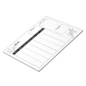 Minimalistisch Witchy Weekly Planner Notepad Notizblock (angewinkelt)