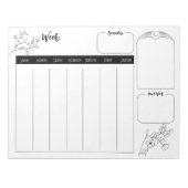 Minimalistisch Witchy Weekly Planner Notepad Notizblock (Vorderseite)