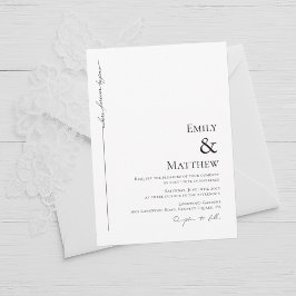 Minimalistisch wo immer die Einladung zum Hochzeit