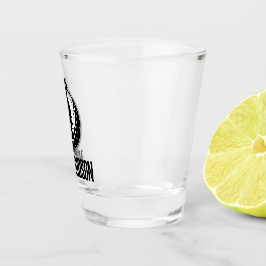 Minimalistisch Women Golf Monogram Design Schnapsglas (Rechts)