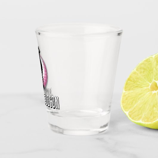 Minimalistisch Women Golf Monogram Design Schnapsglas (Rechts)
