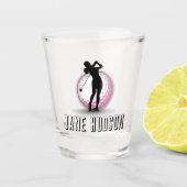 Minimalistisch Women Golf Monogram Design Schnapsglas (Vorderseite)