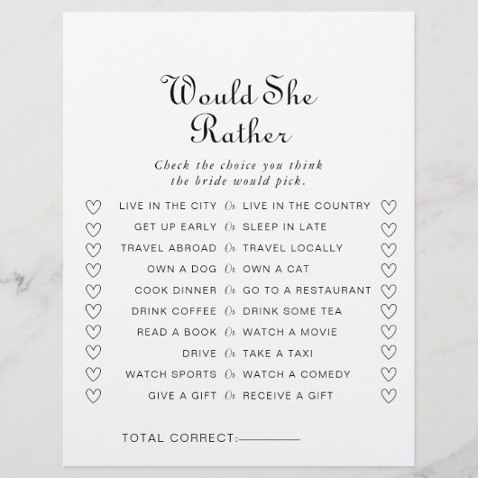 Minimalistisch würde sie eher Brautparty spielen (Vorderseite)