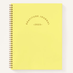 Minimalistisch-Yellow-Year Arch Dankesblatt Notizblock