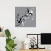 Minimalistisch Yin Yang Koi Fish Poster (Heimbüro)