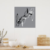 Minimalistisch Yin Yang Koi Fish Poster (Küche)