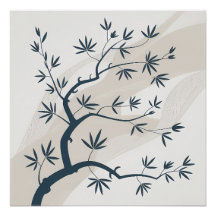 Minimalistisch Zen Bamboo Wall Art