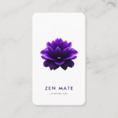 Minimalistisch Zen Lotus Yoga Wellness Qr Code Visitenkarte (Vorderseite)