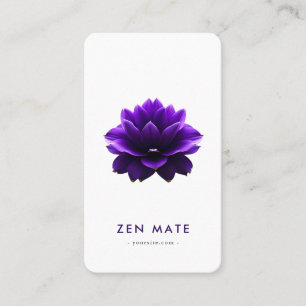 Minimalistisch Zen Lotus Yoga Wellness Qr Code Visitenkarte