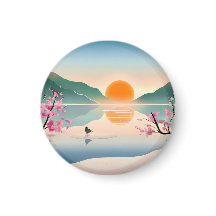 Minimalistisch Zen Sunrise Lake
