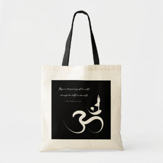Minimalistisch Zen Yoga Spiritual Om Om Calligraph Tragetasche