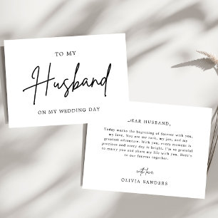 Minimalistisch zu meinem Ehemann am Hochzeitstag Dankeskarte