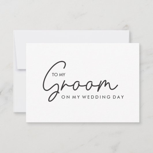 Minimalistisch zu meinem Groom auf meiner Hochzeit (Vorderseite)