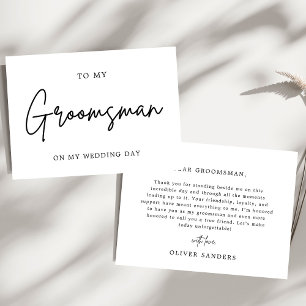 Minimalistisch zu meinem Trauzeuge am Hochzeitstag Dankeskarte