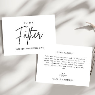 Minimalistisch zu meinem Vater am Hochzeitstag Einladung