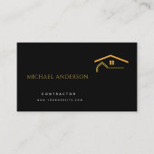 Minimalistisch Zuhause Gebäude Construction Luxe B Visitenkarte (Vorderseite)