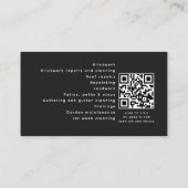 Minimalistisch Zuhause Gebäude Construction Luxe Q Visitenkarte (Rückseite)