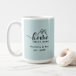Minimalistisch Zuhause Sweet Zuhause Personalisier Kaffeetasse