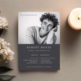 Minimalistisch Zur Beerdigung des Fotos Einladung