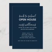 Minimalistisch zurück zur offenen Schule Einladung (Vorne/Hinten)