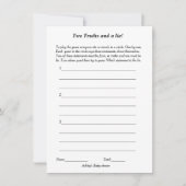 Minimalistisch zwei Wahrheiten und ein leises Baby Einladung (Vorderseite)