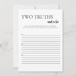 Minimalistisch zwei Wahrheiten und eine Live-Braut Einladung